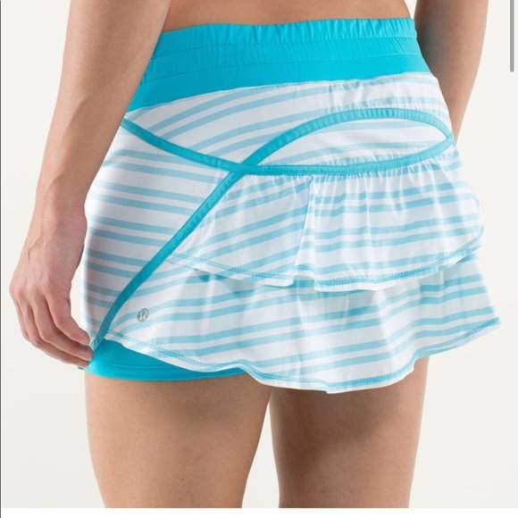 lululemon athletica Dresses & Skirts - Lululemon Run Track Attack Skirt Skort Stripe